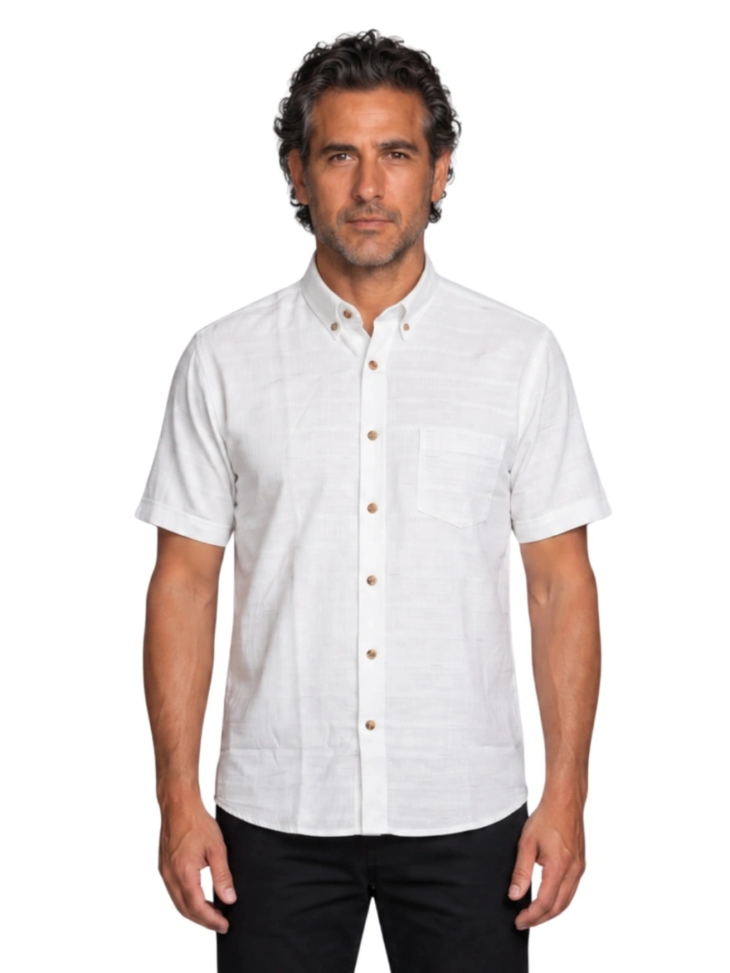 CAMISA MANGA CORTA LINO HOMBRE PIERRE CARDIN - 1