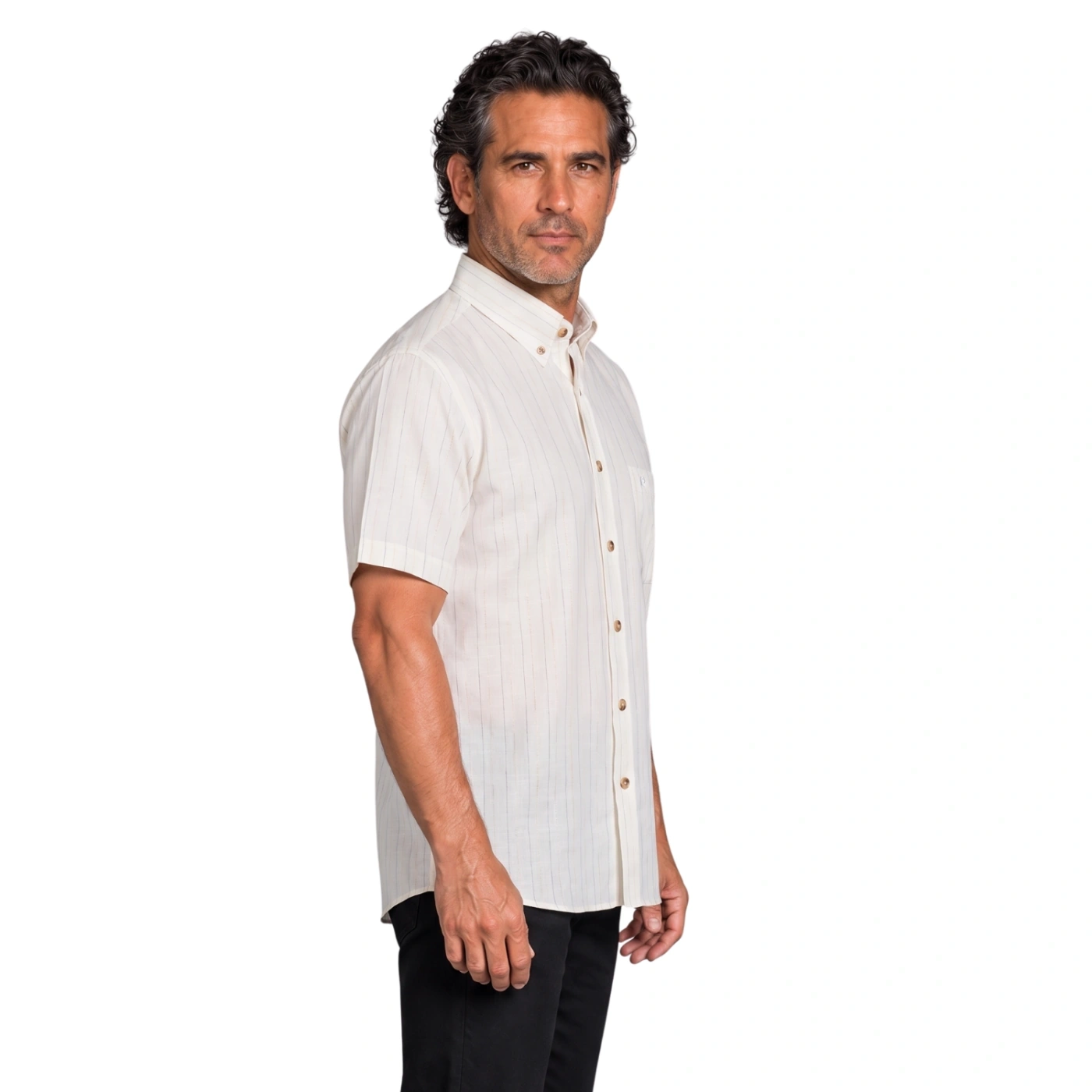 CAMISA MANGA CORTA LINO HOMBRE PIERRE CARDIN - 2