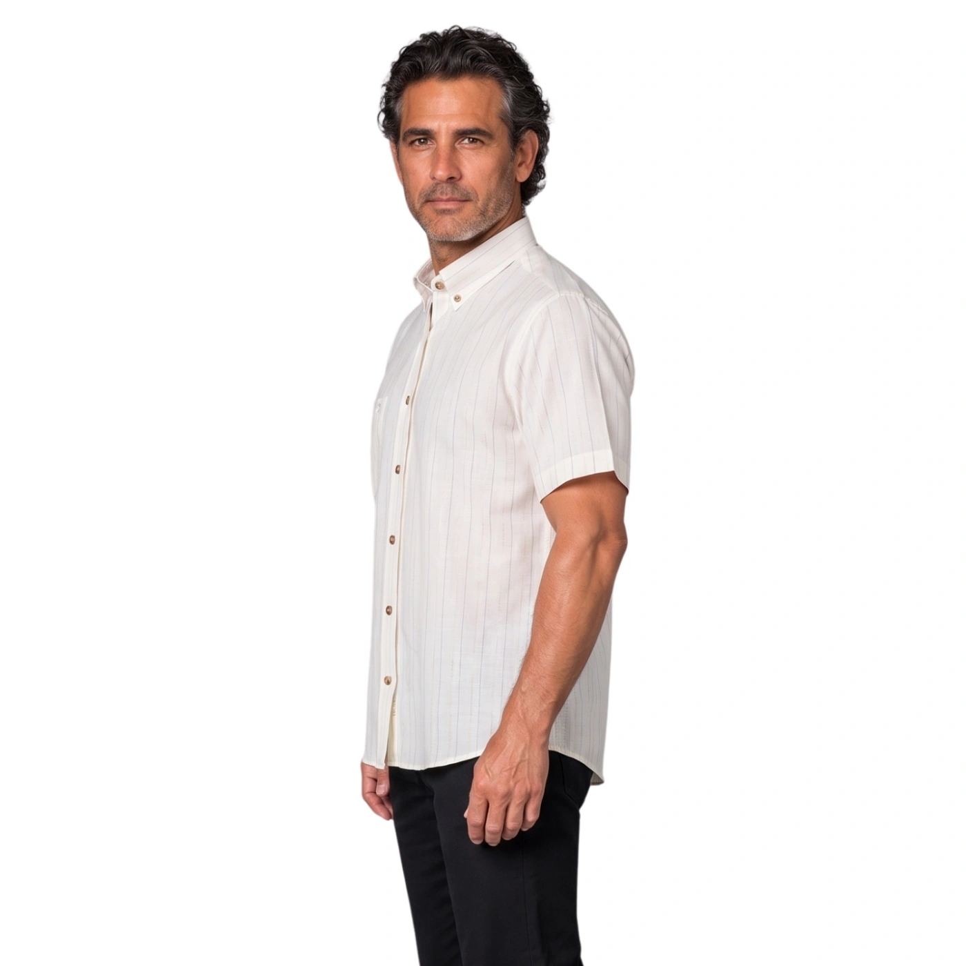 CAMISA MANGA CORTA LINO HOMBRE PIERRE CARDIN - 3