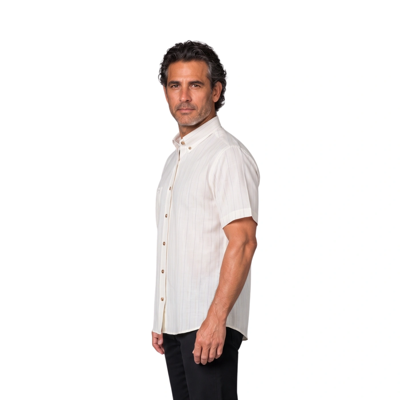 CAMISA MANGA CORTA LINO HOMBRE PIERRE CARDIN - 2