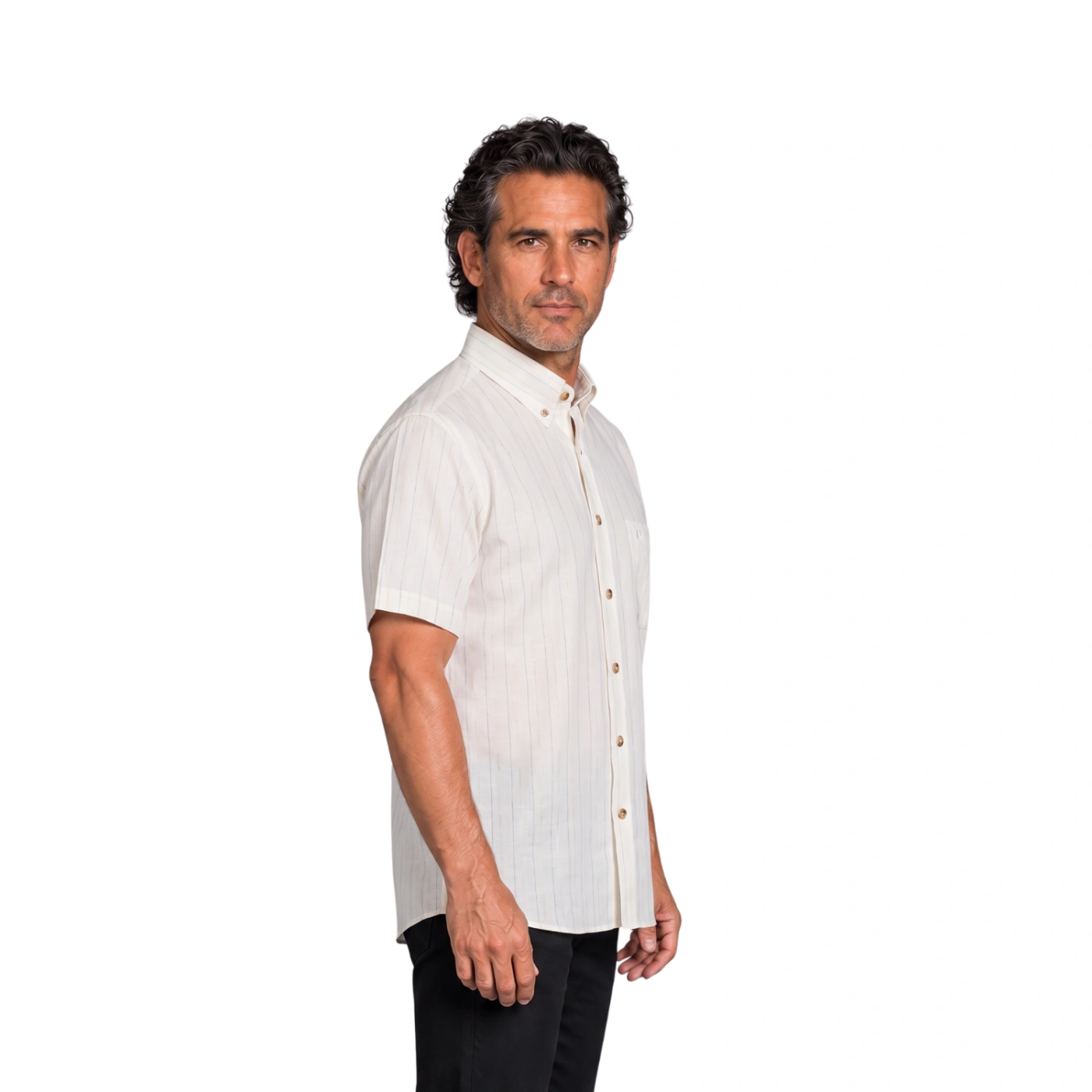 CAMISA MANGA CORTA LINO HOMBRE PIERRE CARDIN - 3