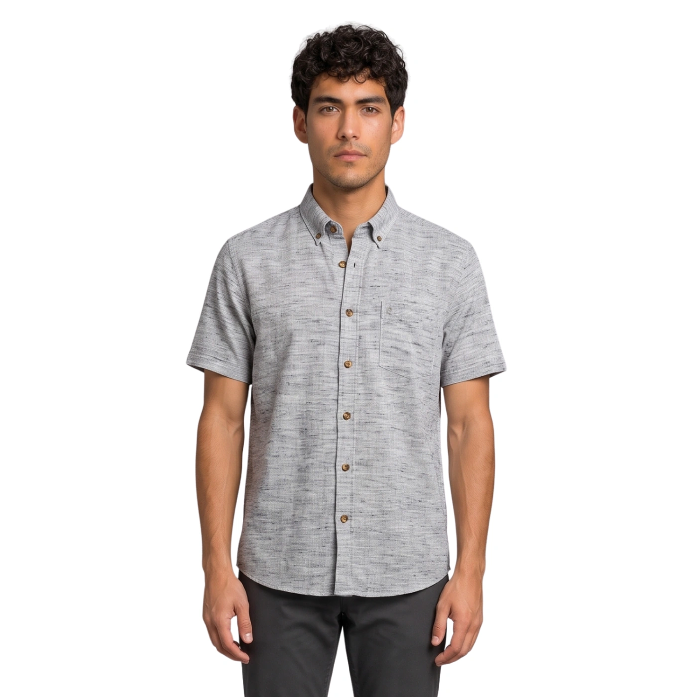 CAMISA MANGA CORTA LINO HOMBRE PIERRE CARDIN - 1