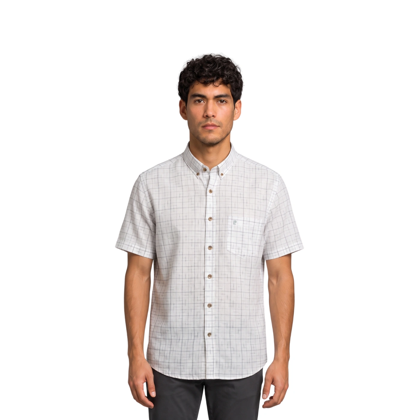 CAMISA MANGA CORTA LINO HOMBRE PIERRE CARDIN - 1