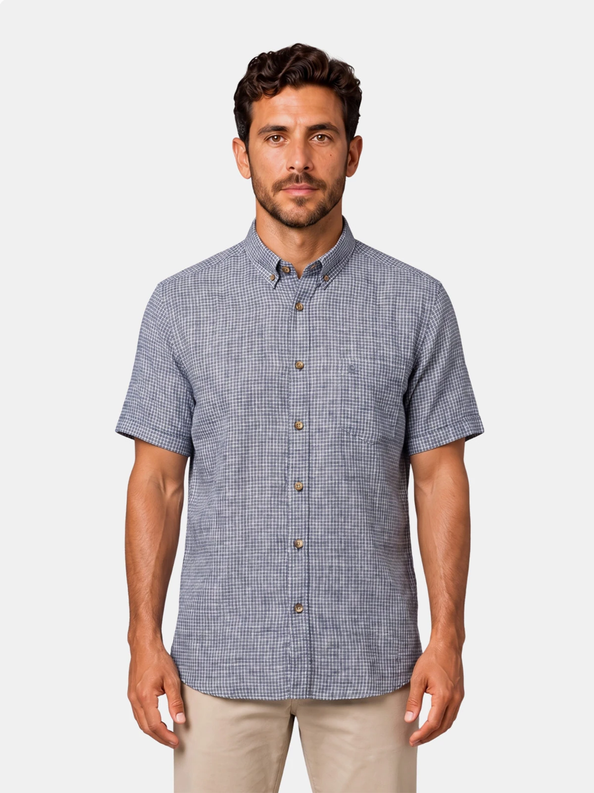 CAMISA MANGA CORTA ALGODÓN HOMBRE PIERRE CARDIN - 1