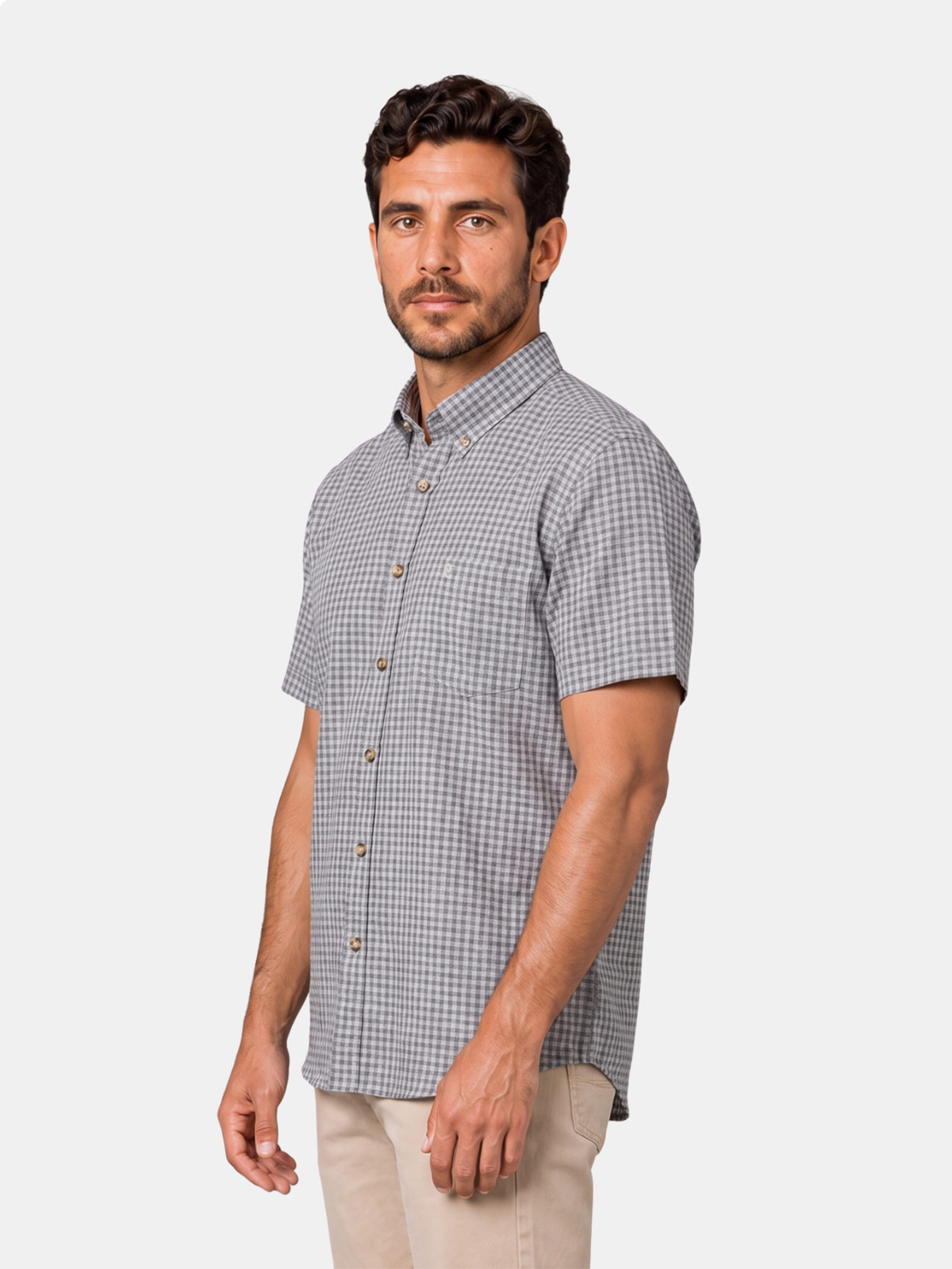 CAMISA MANGA CORTA LINO ALGODÓN HOMBRE PIERRE CARDIN - 3