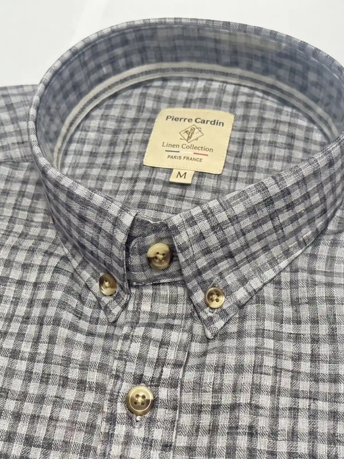 CAMISA MANGA CORTA LINO ALGODÓN HOMBRE PIERRE CARDIN - 4