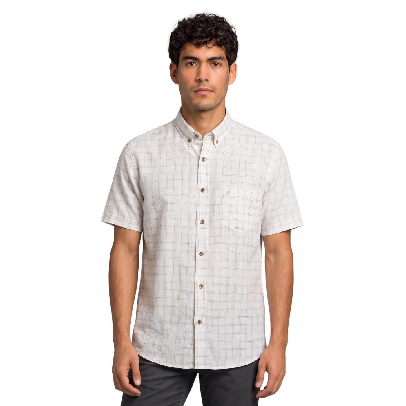CAMISA MANGA CORTA LINO HOMBRE PIERRE CARDIN - 1