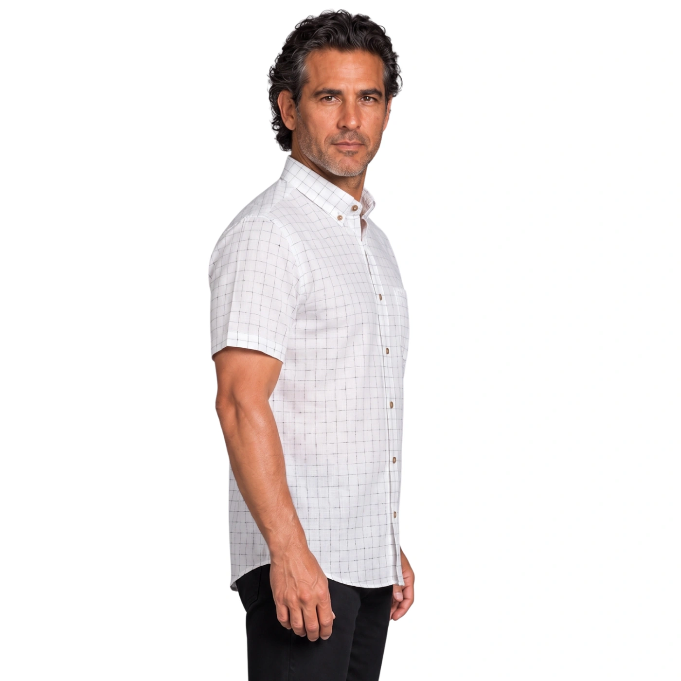 CAMISA MANGA CORTA LINO HOMBRE PIERRE CARDIN - 3