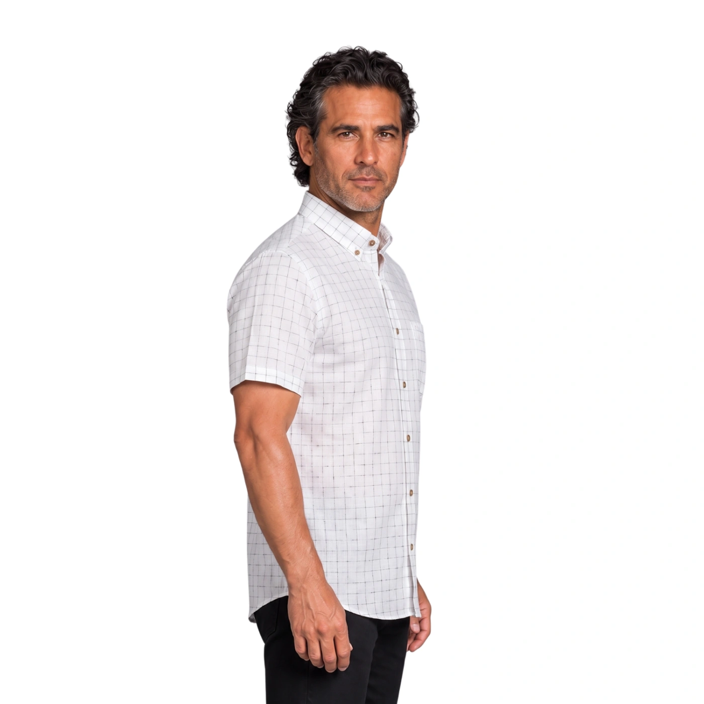 CAMISA MANGA CORTA LINO HOMBRE PIERRE CARDIN - 3