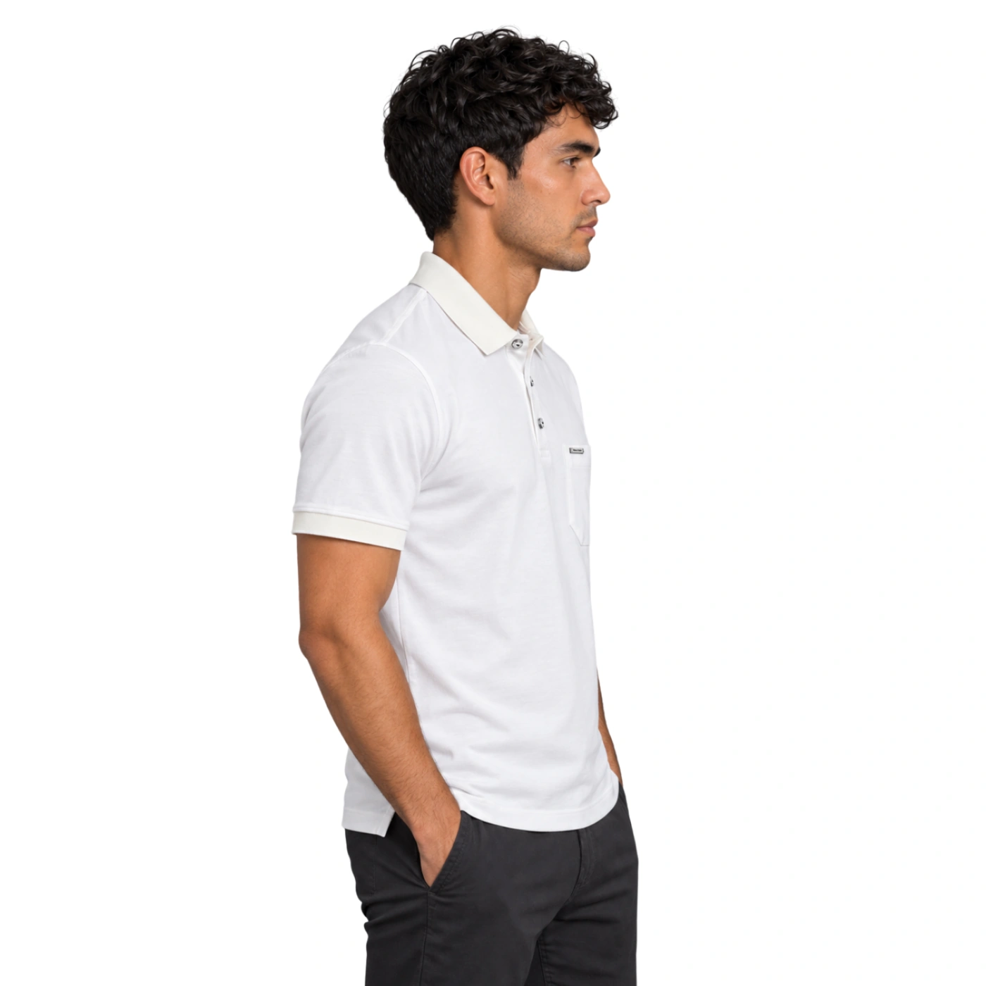 POLO MANGA CORTA HOMBRE PIERRE CARDIN COLOR SÓLIDO - 3