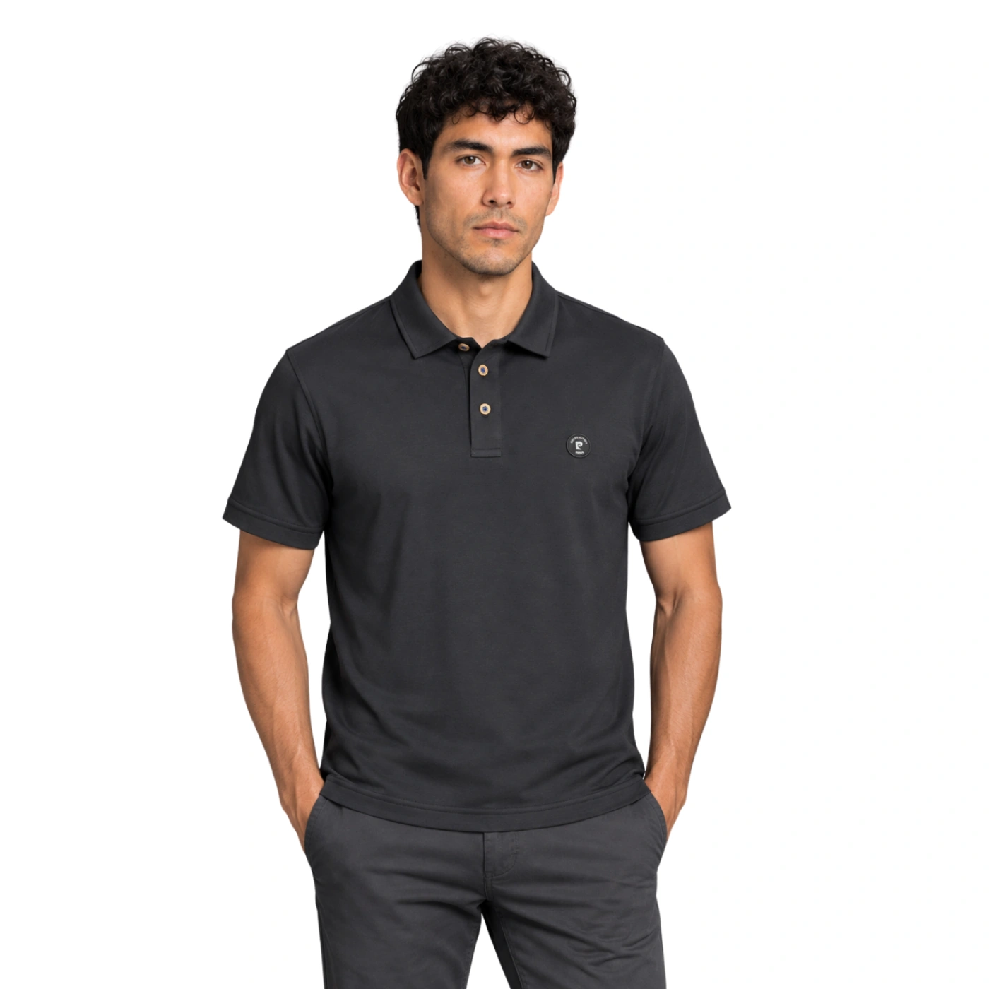 POLO MANGA CORTA GAMUZA HOMBRE PIERRE CARDIN BOX - 1