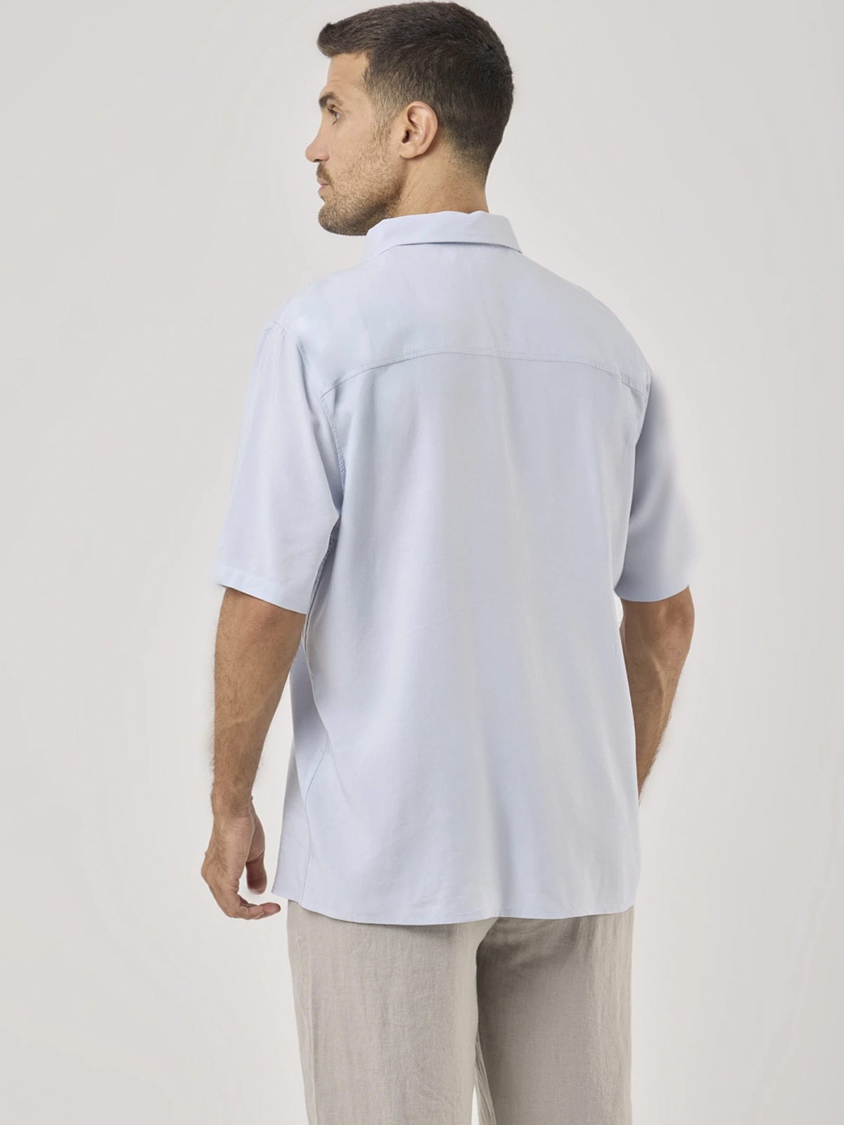 CAMISA MANGA CORTA HOMBRE CACHAREL CELESTE - 2
