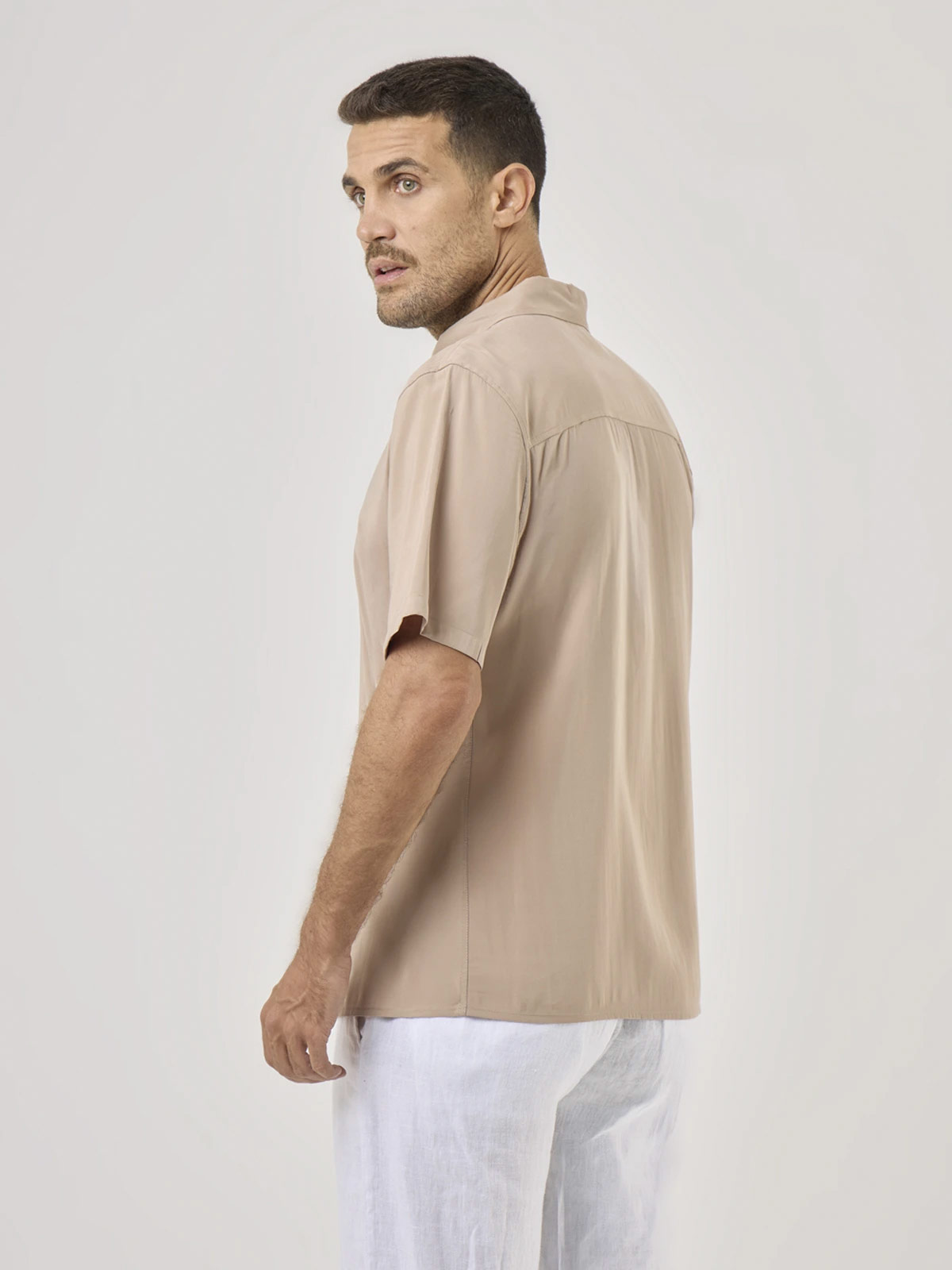 CAMISA MANGA CORTA HOMBRE CACHAREL BEIGE - 2