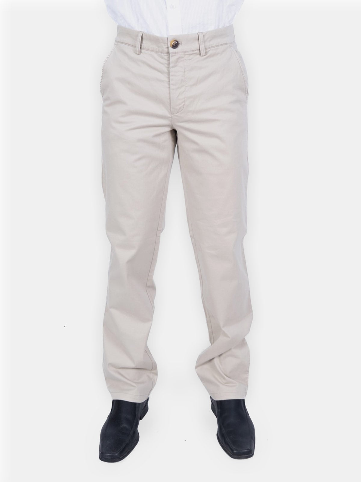 PANTALÓN REGULAR FIT HOMBRE PIERRE CARDIN STRETCH DISEÑO LISO CASUAL - 1
