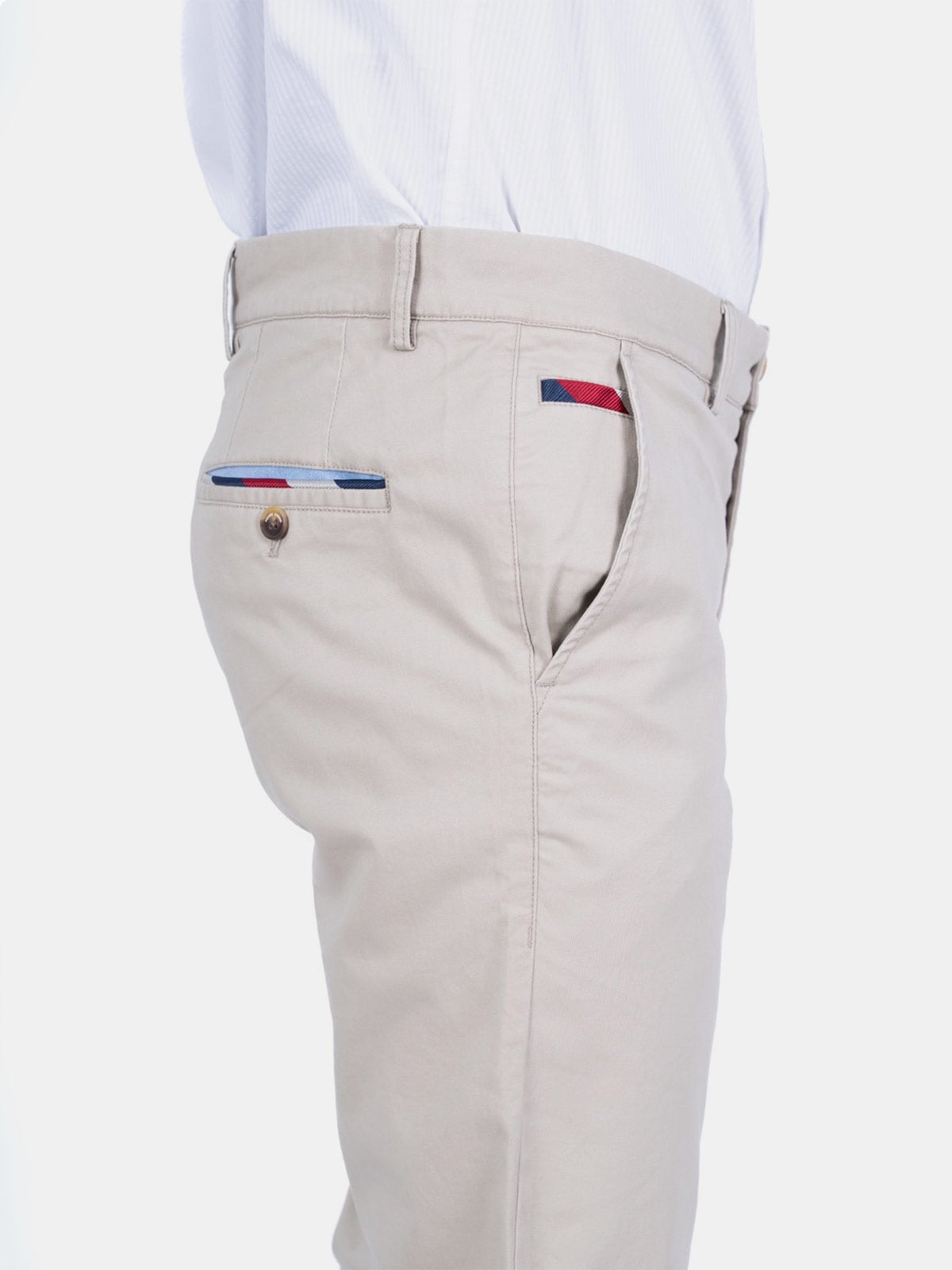 PANTALÓN REGULAR FIT HOMBRE PIERRE CARDIN STRETCH DISEÑO LISO CASUAL - 4