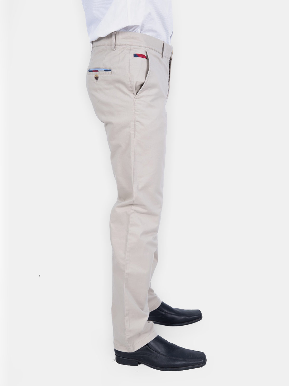 PANTALÓN REGULAR FIT HOMBRE PIERRE CARDIN STRETCH DISEÑO LISO CASUAL - 3