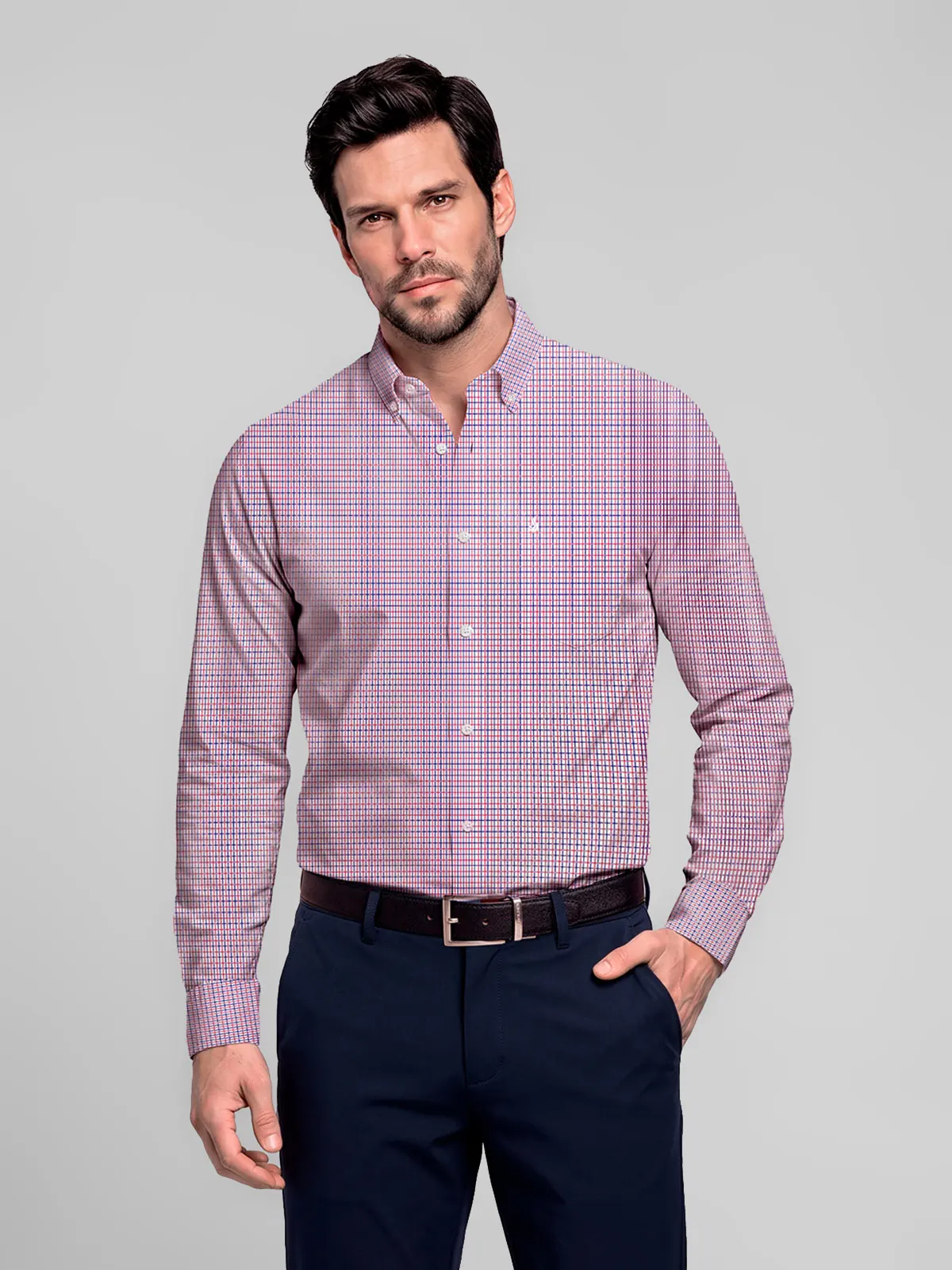 CAMISA MANGA LARGA HOMBRE JOHN HOLDEN ROJO SANDER - 1