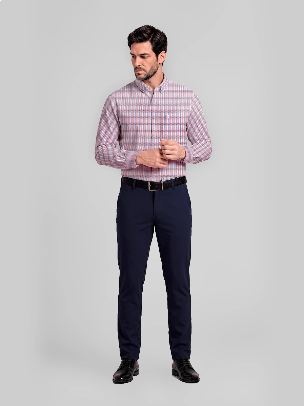 CAMISA MANGA LARGA HOMBRE JOHN HOLDEN ROJO SANDER - 4