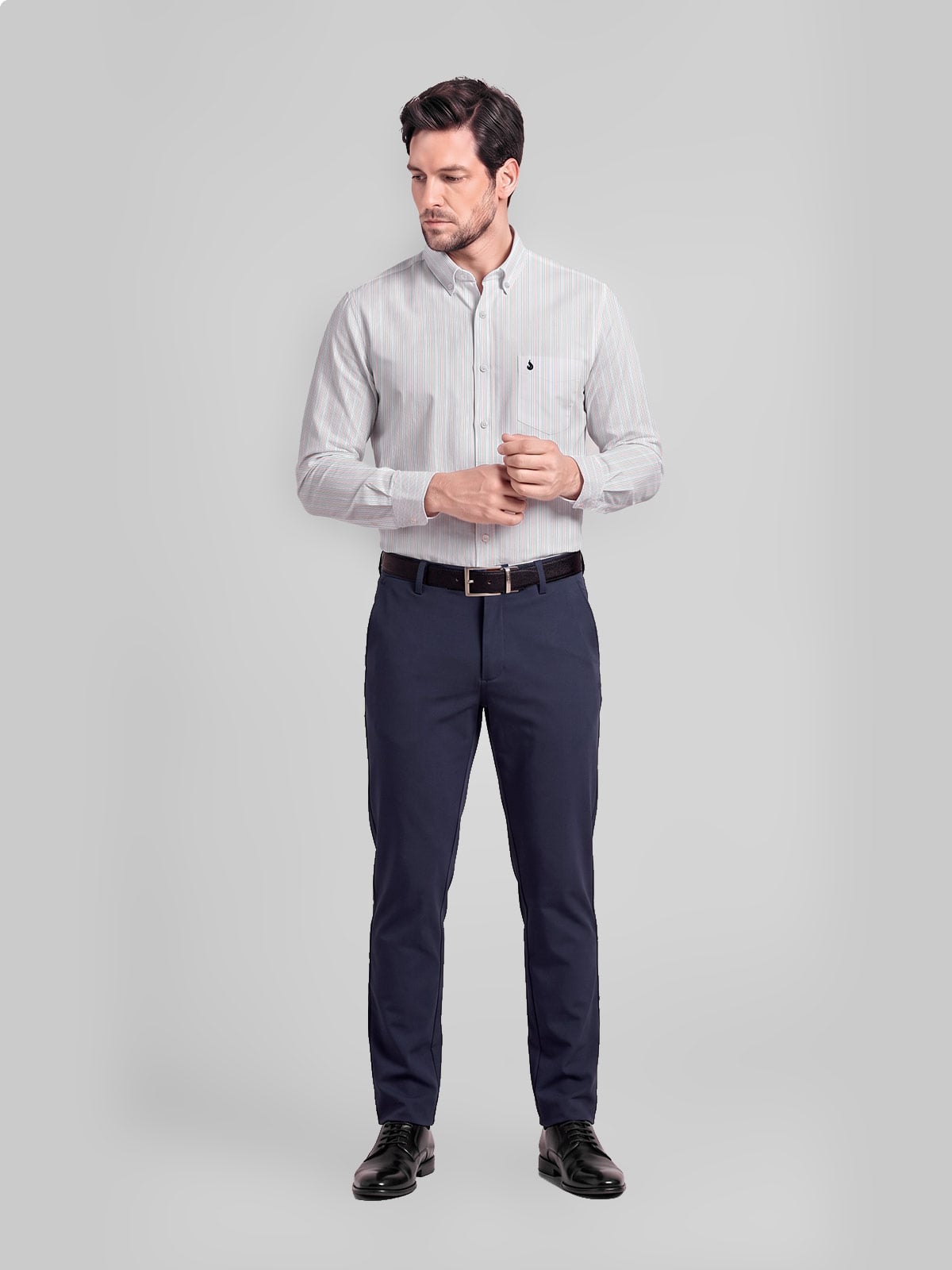 CAMISA MANGA LARGA HOMBRE JOHN HOLDEN AZUL SANDER - 4