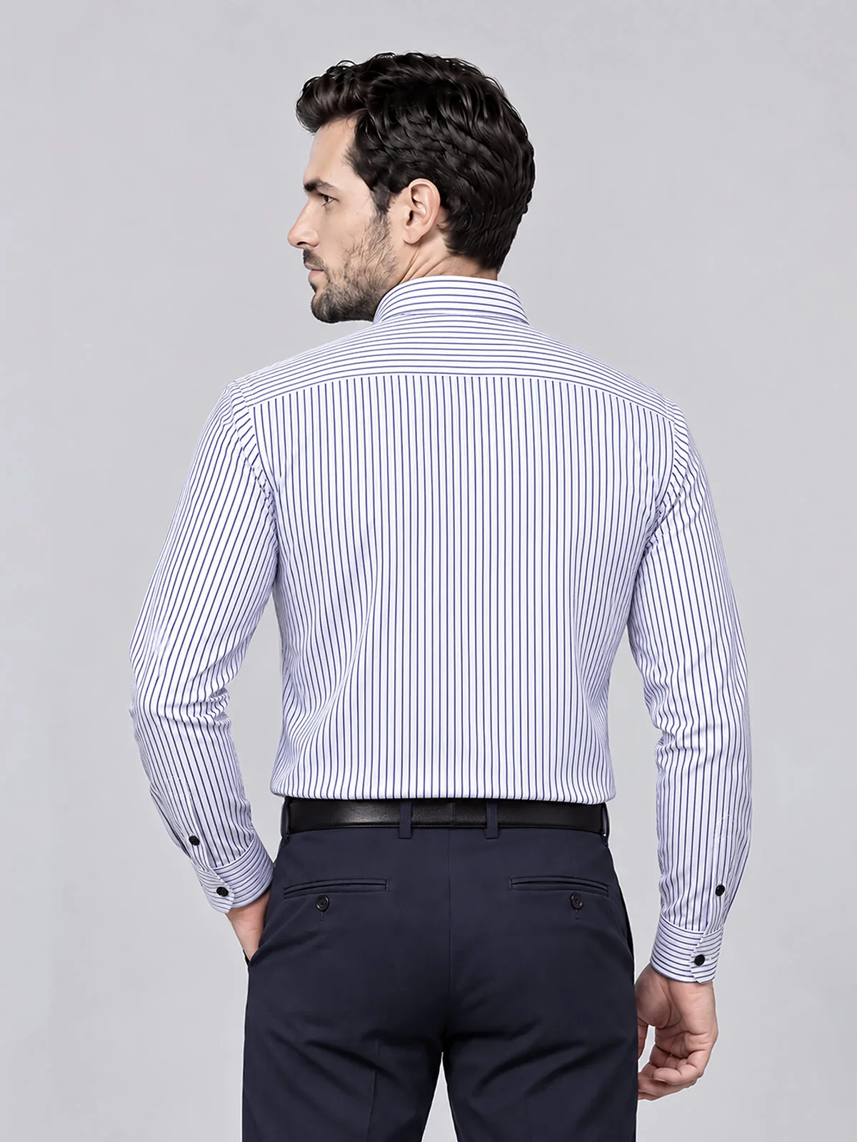 CAMISA MANGA LARGA HOMBRE JOHN HOLDEN AZUL SANDER - 2