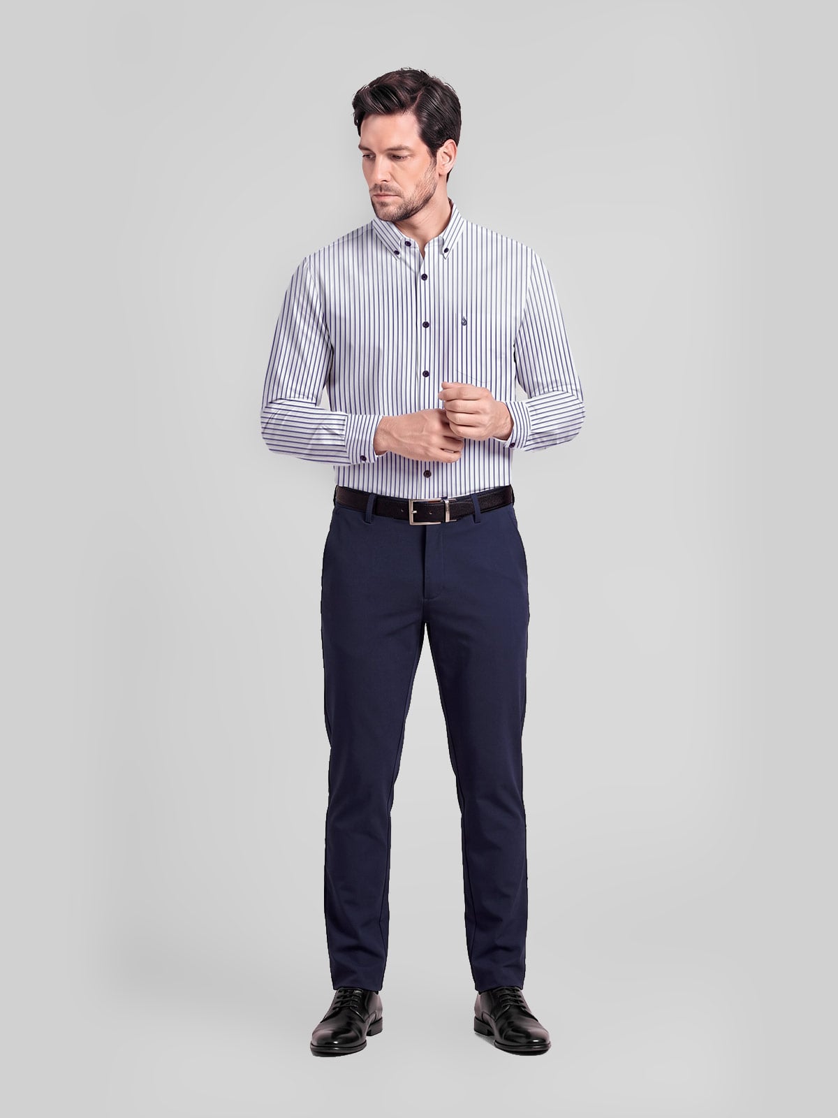 CAMISA MANGA LARGA HOMBRE JOHN HOLDEN AZUL SANDER - 5