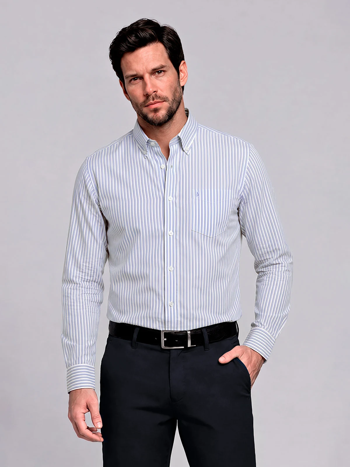 CAMISA MANGA LARGA HOMBRE JOHN HOLDEN CELESTE SANDER - 1
