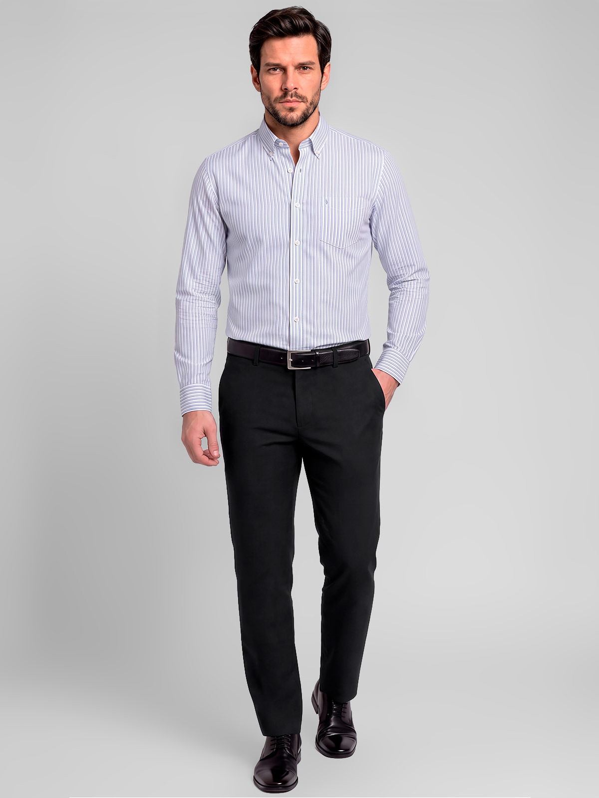 CAMISA MANGA LARGA HOMBRE JOHN HOLDEN CELESTE SANDER - 4