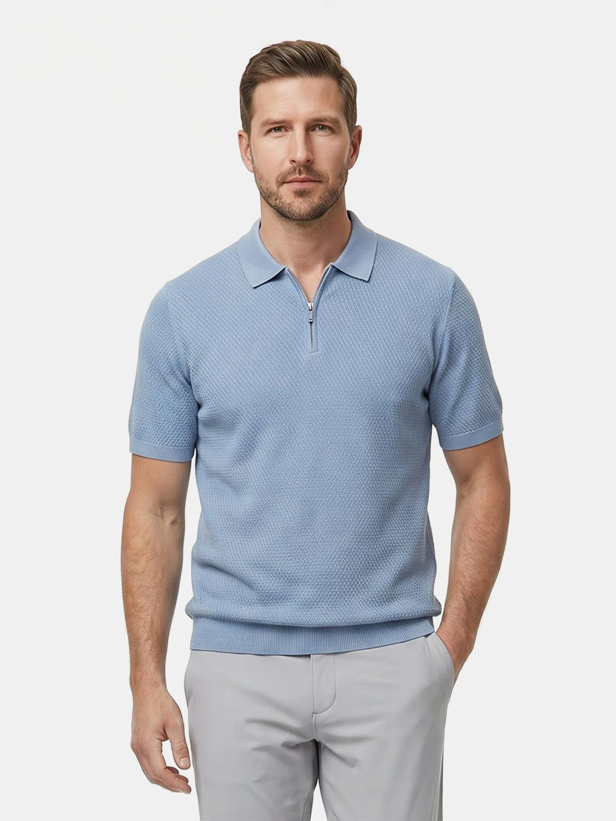 POLO MANGA CORTA ALGODÓN HOMBRE DOCKERS SWEAT ZIP - 1