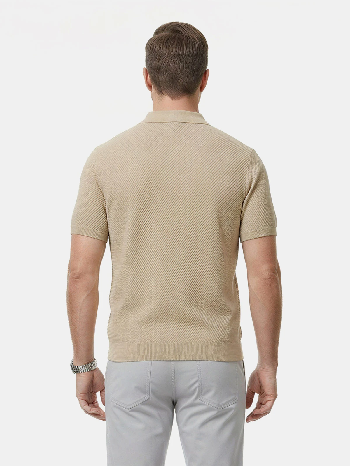 POLO MANGA CORTA ALGODÓN HOMBRE DOCKERS TEXTURE ZIP - 2