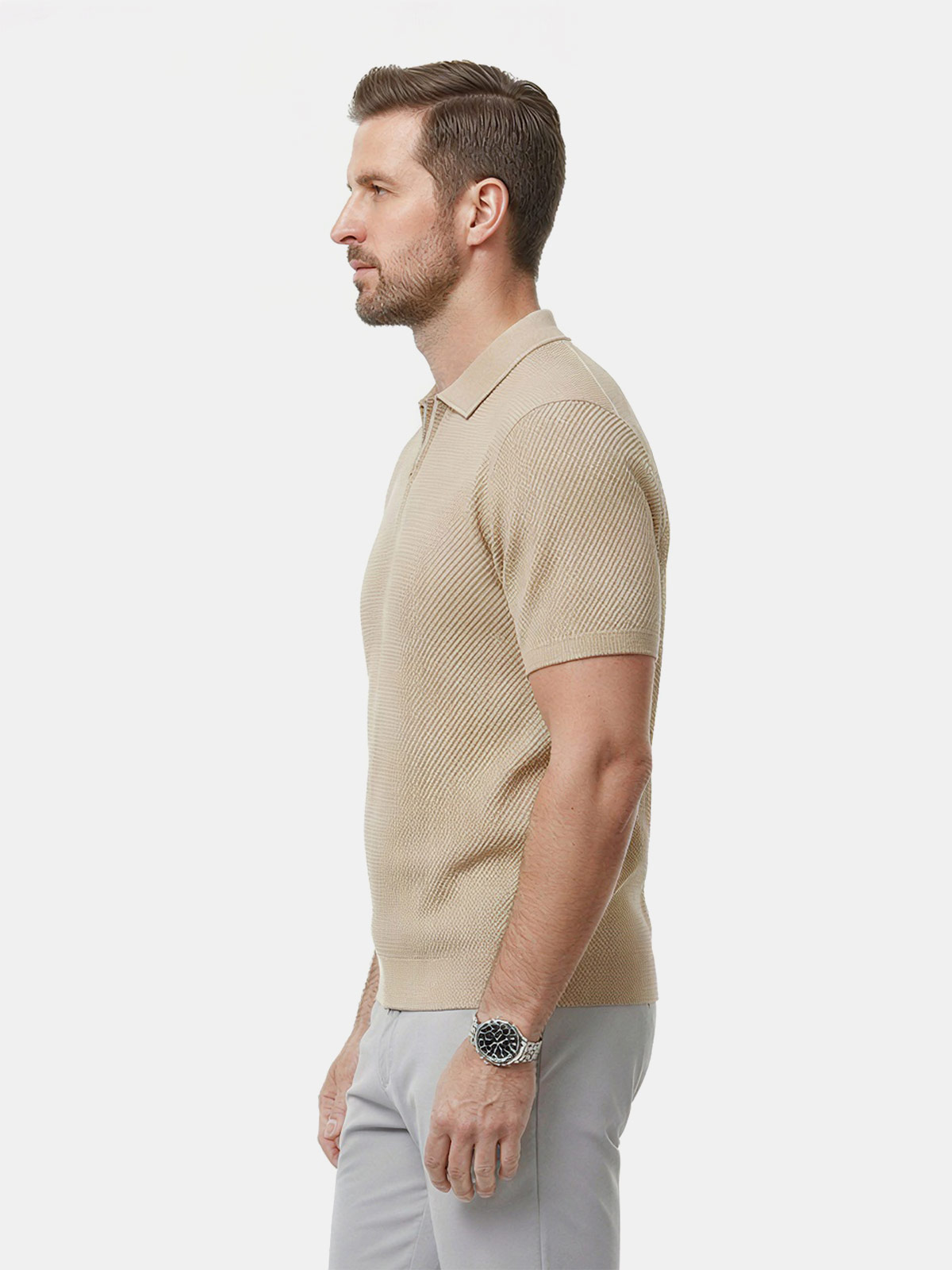 POLO MANGA CORTA ALGODÓN HOMBRE DOCKERS TEXTURE ZIP - 3