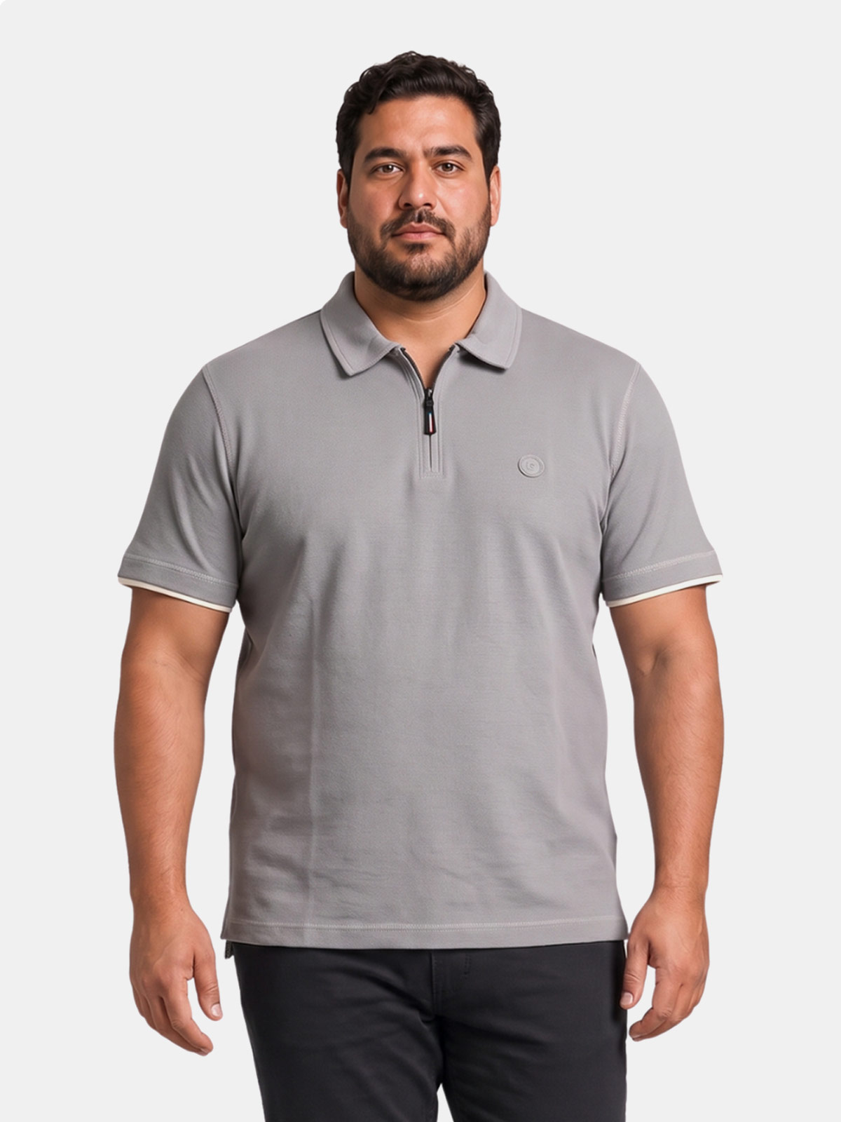 POLO MANGA CORTA ALGODÓN HOMBRE PIERRE CARDIN HALF ZIPPER - 1
