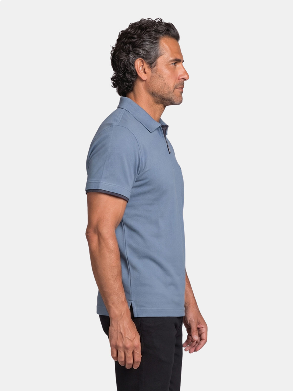 POLO MANGA CORTA ALGODÓN HOMBRE PIERRE CARDIN HALF ZIPPER - 3
