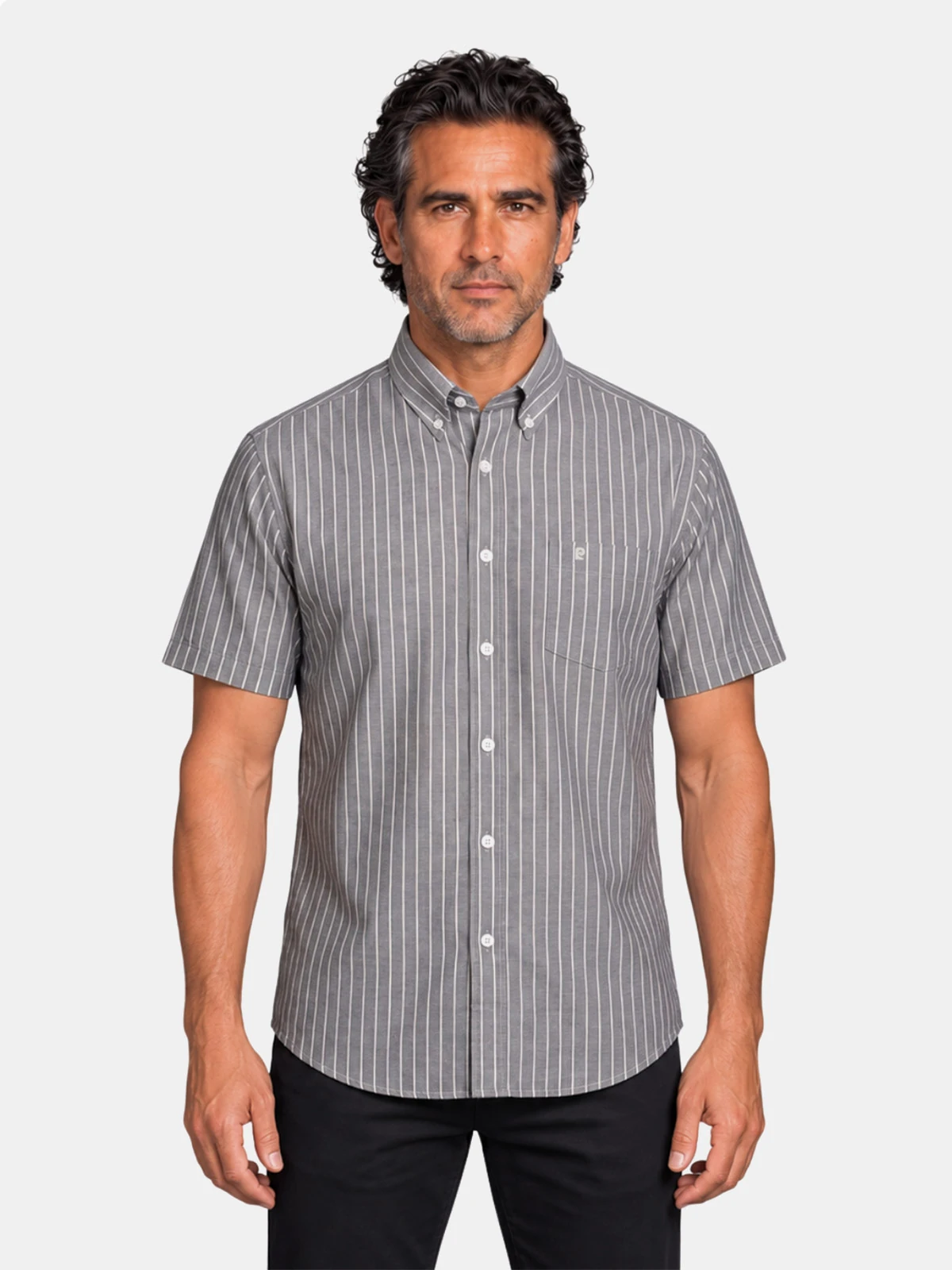 CAMISA MANGA CORTA ALGODÓN HOMBRE PIERRE CARDIN OXFORD - 1