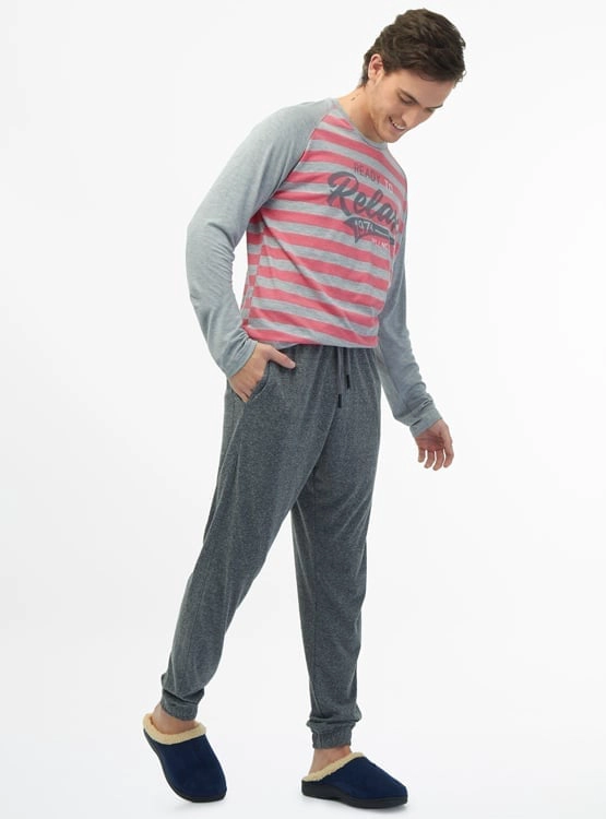 PIJAMA ALGODÓN HOMBRE WOALLANCE TURIN POLO MANGA LARGA - 2