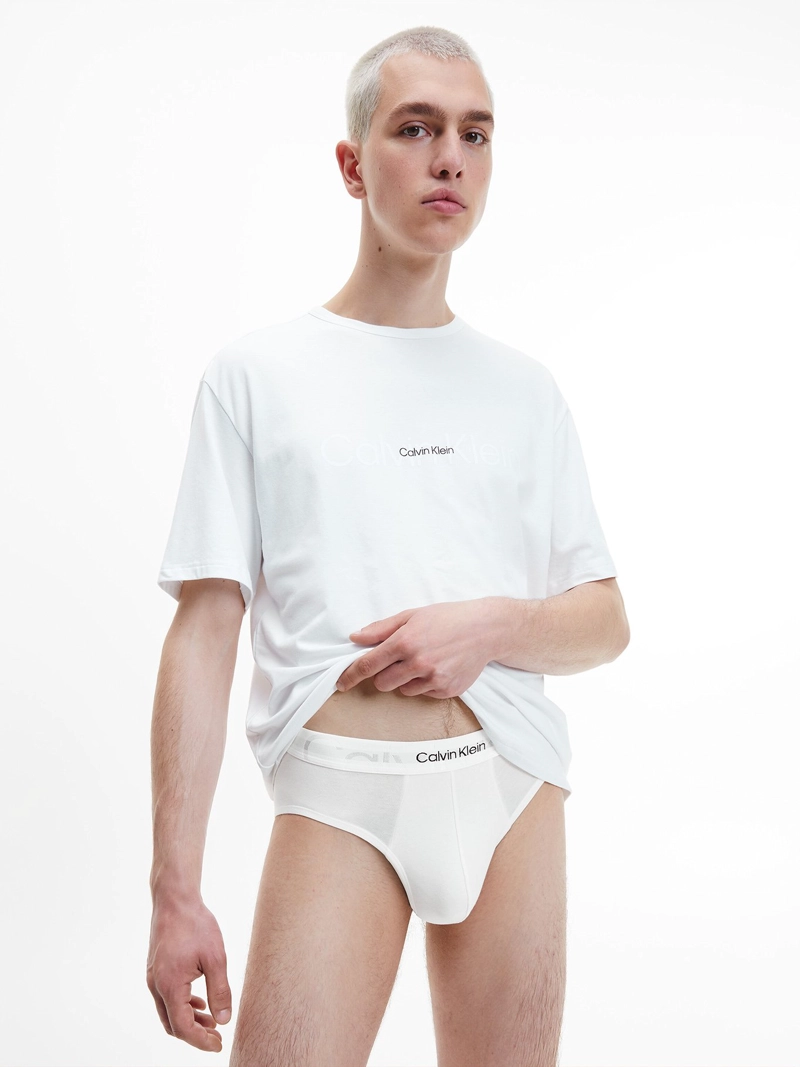 PACK CALZONCILLO ALGODÓN HOMBRE CALVIN KLEIN BLANCO NB3298-110 - 2