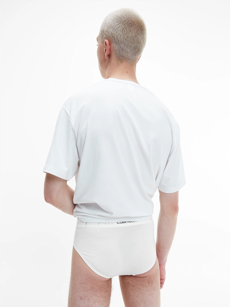 PACK CALZONCILLO ALGODÓN HOMBRE CALVIN KLEIN BLANCO NB3298-110 - 3