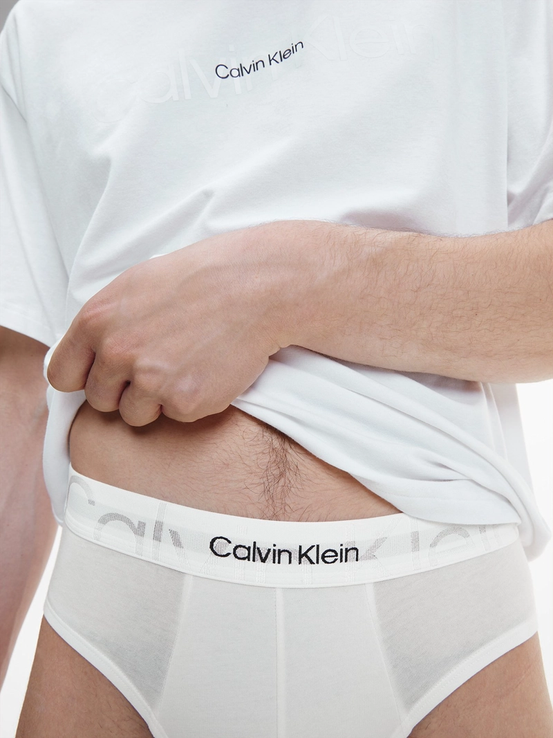 PACK CALZONCILLO ALGODÓN HOMBRE CALVIN KLEIN BLANCO NB3298-110 - 4