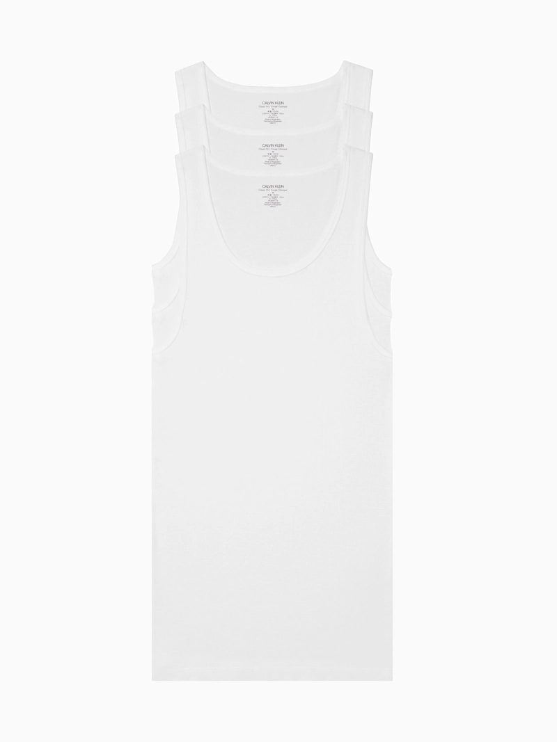 CAMISETA INTERIOR ALGODÓN HOMBRE CALVIN KLEIN BLANCO NB4010-100 - 1