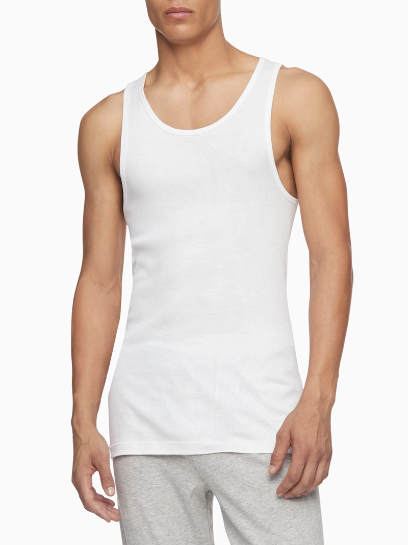 CAMISETA INTERIOR ALGODÓN HOMBRE CALVIN KLEIN BLANCO NB4010-100 - 2
