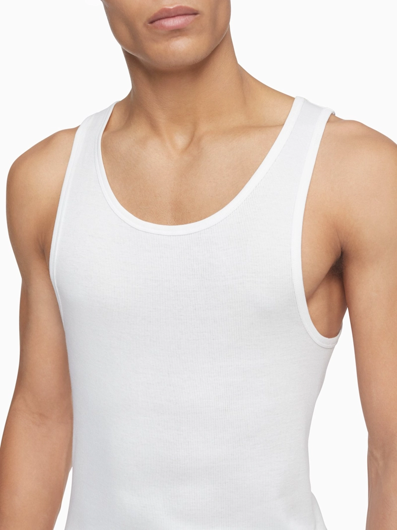 CAMISETA INTERIOR ALGODÓN HOMBRE CALVIN KLEIN BLANCO NB4010-100 - 3
