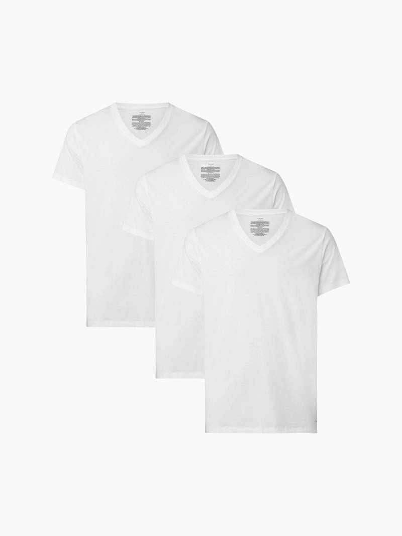 CAMISETA INTERIOR ALGODÓN HOMBRE CALVIN KLEIN BLANCO NB4012-100 - 1