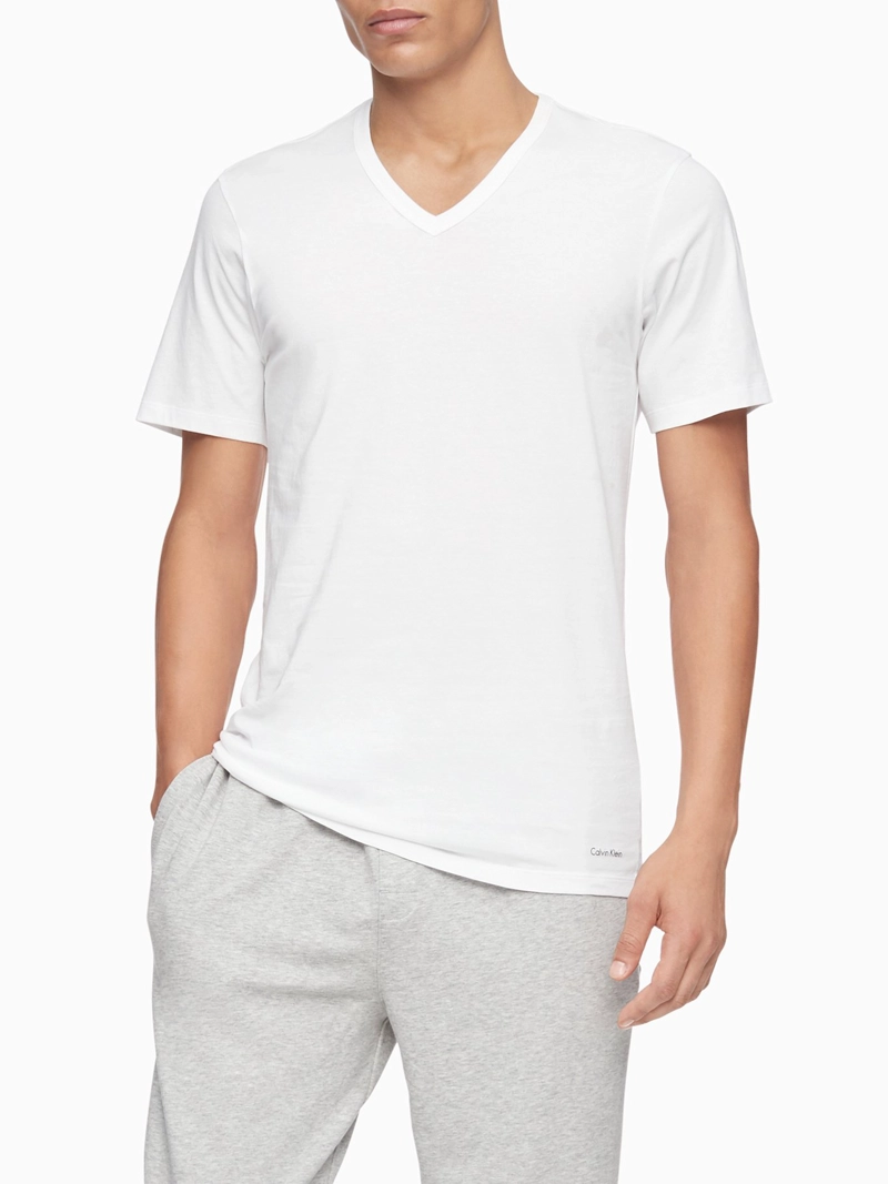 CAMISETA INTERIOR ALGODÓN HOMBRE CALVIN KLEIN BLANCO NB4014-100 - 2