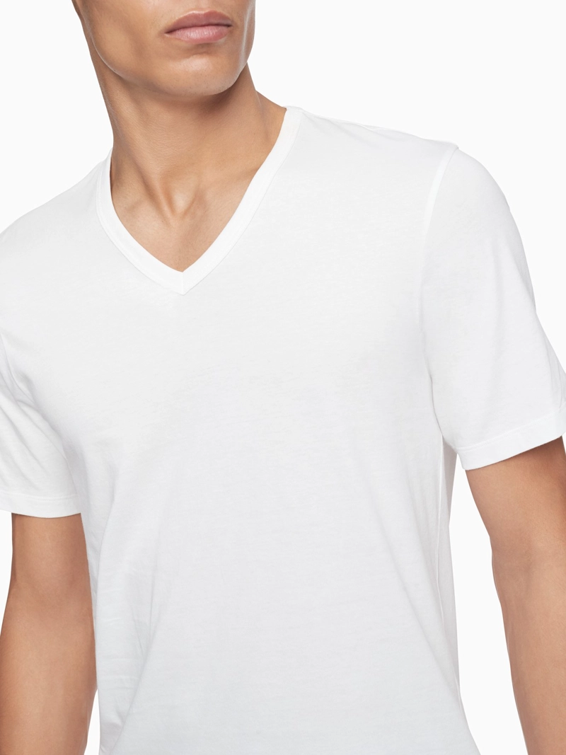 CAMISETA INTERIOR ALGODÓN HOMBRE CALVIN KLEIN BLANCO NB4014-100 - 4