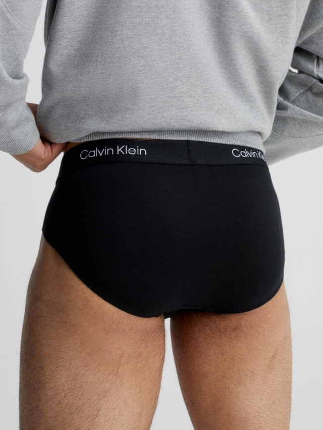CALZONCILLO ALGODÓN HOMBRE CALVIN KLEIN NEGRO HIP BRIEF NB3402002 - 2