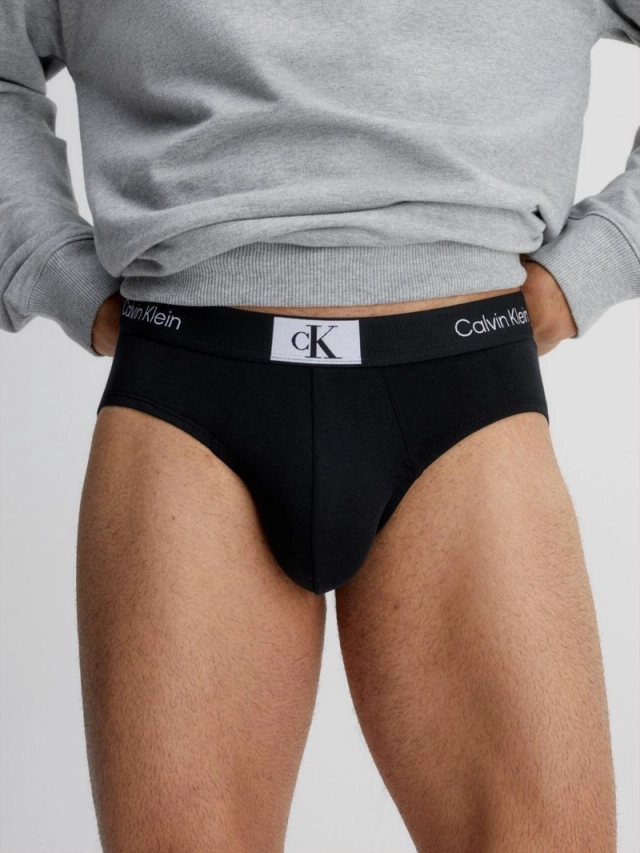 CALZONCILLO ALGODÓN HOMBRE CALVIN KLEIN NEGRO HIP BRIEF NB3402002 - 1