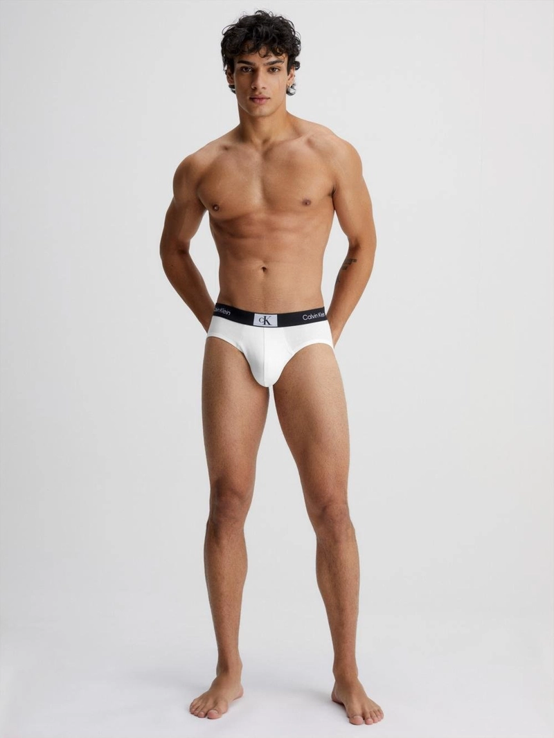 CALZONCILLO ALGODÓN HOMBRE CALVIN KLEIN BLANCO HIP BRIEF NB3402110 - 3