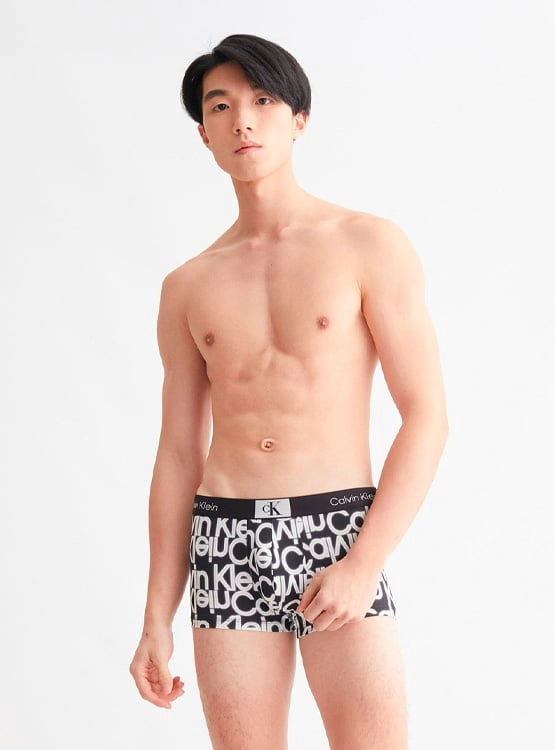 BÓXER MICROFIBRA HOMBRE CALVIN KLEIN AZUL LOW RISE TRUNK NB3406003 - 2
