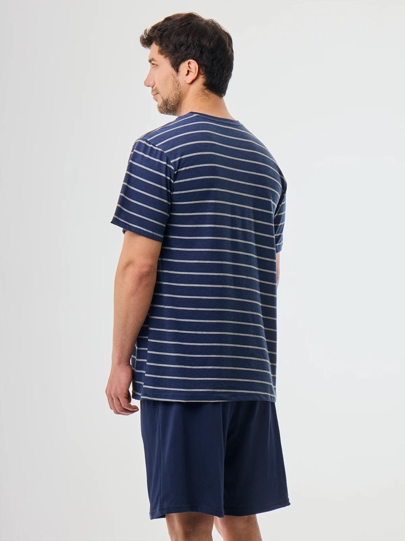 PIJAMA HOMBRE NAVIGATA NEGRO LINEAS - 2