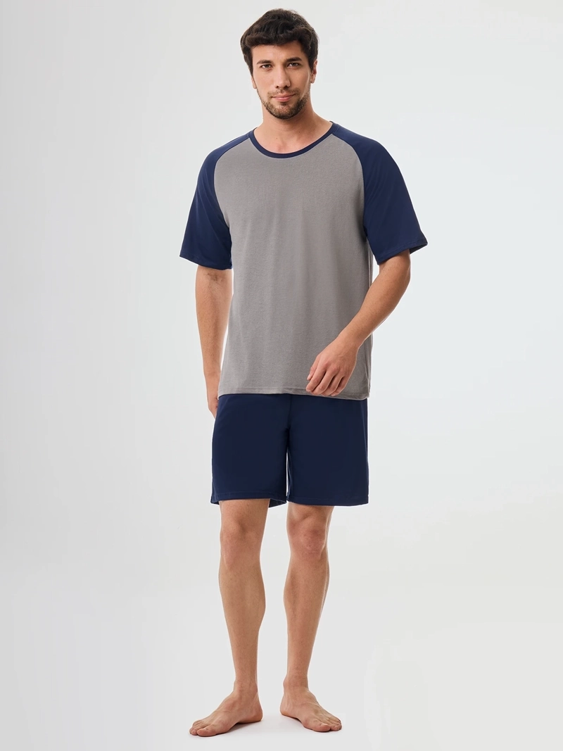 PIJAMA HOMBRE KENNETH STEVENS RAGLAN AZUL MARINO - 5