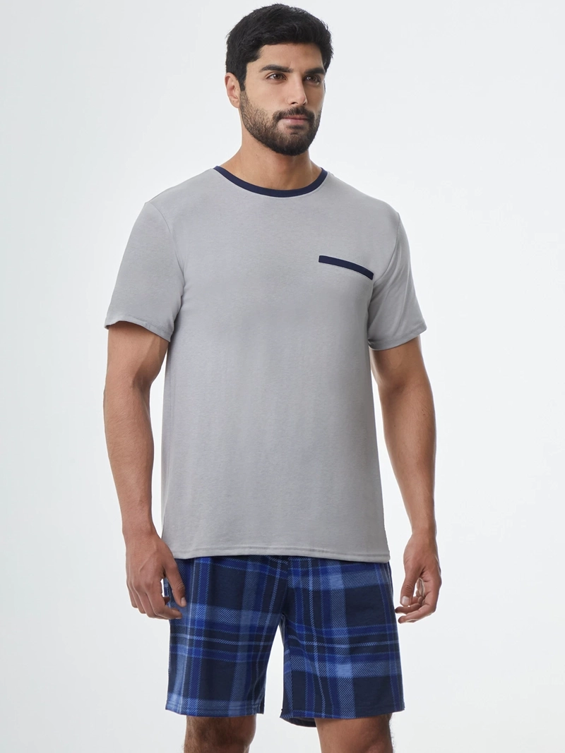 PIJAMAS HOMBRE NAVIGATA GRIS BOLSILLO - 1